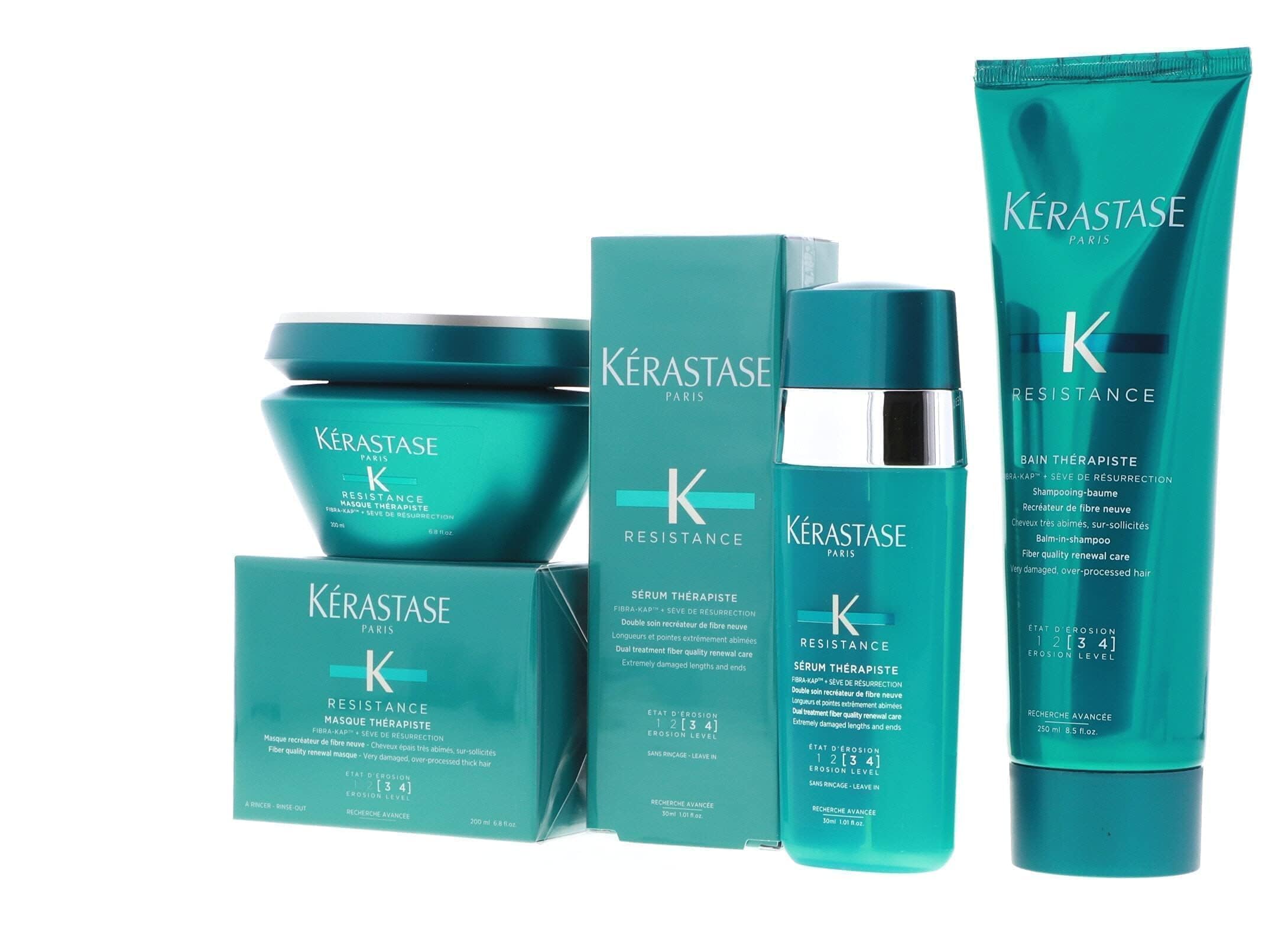 Kérastase Resistance シャンプー＆マスク セット Kerastase Resistance Therapiste Shampoo, Masque and Serum Trio